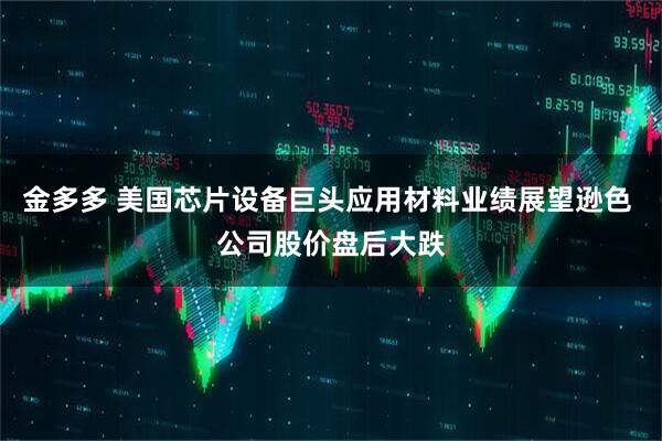 金多多 美国芯片设备巨头应用材料业绩展望逊色 公司股价盘后大跌